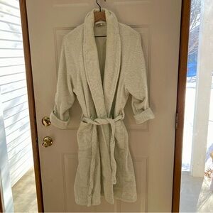 Terry Cloth Robe Bathrobe - One Size Fits Most - Light Green
